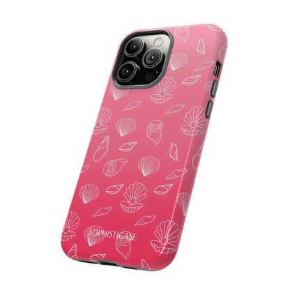 Seashell Society in Sunset Pink - iPhone Case, Samsung Galaxy Case, Google Pixel Case