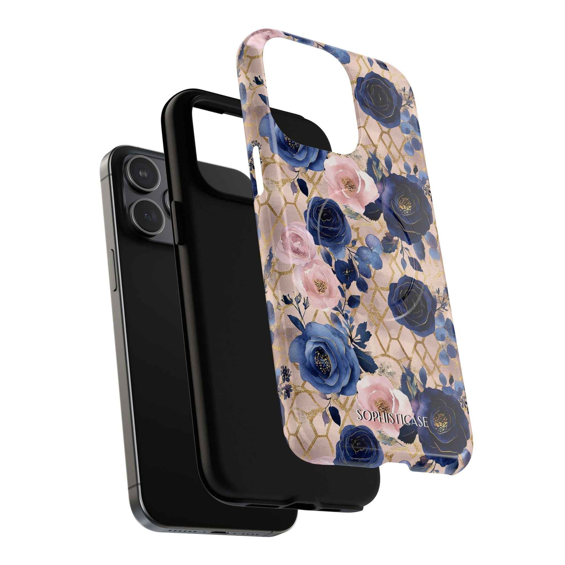 Royal Floral in Navy Blush - iPhone Magsafe Case