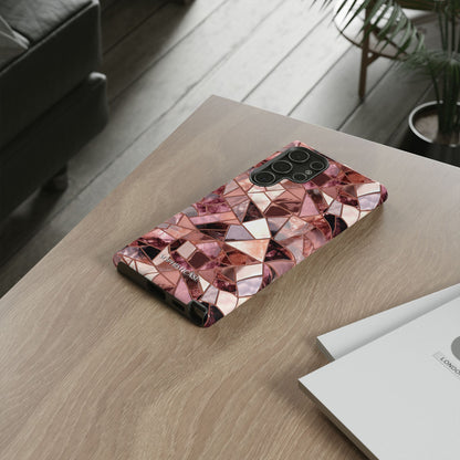 Rose' Runway in Merlot Mosaic - Tough Phone Case