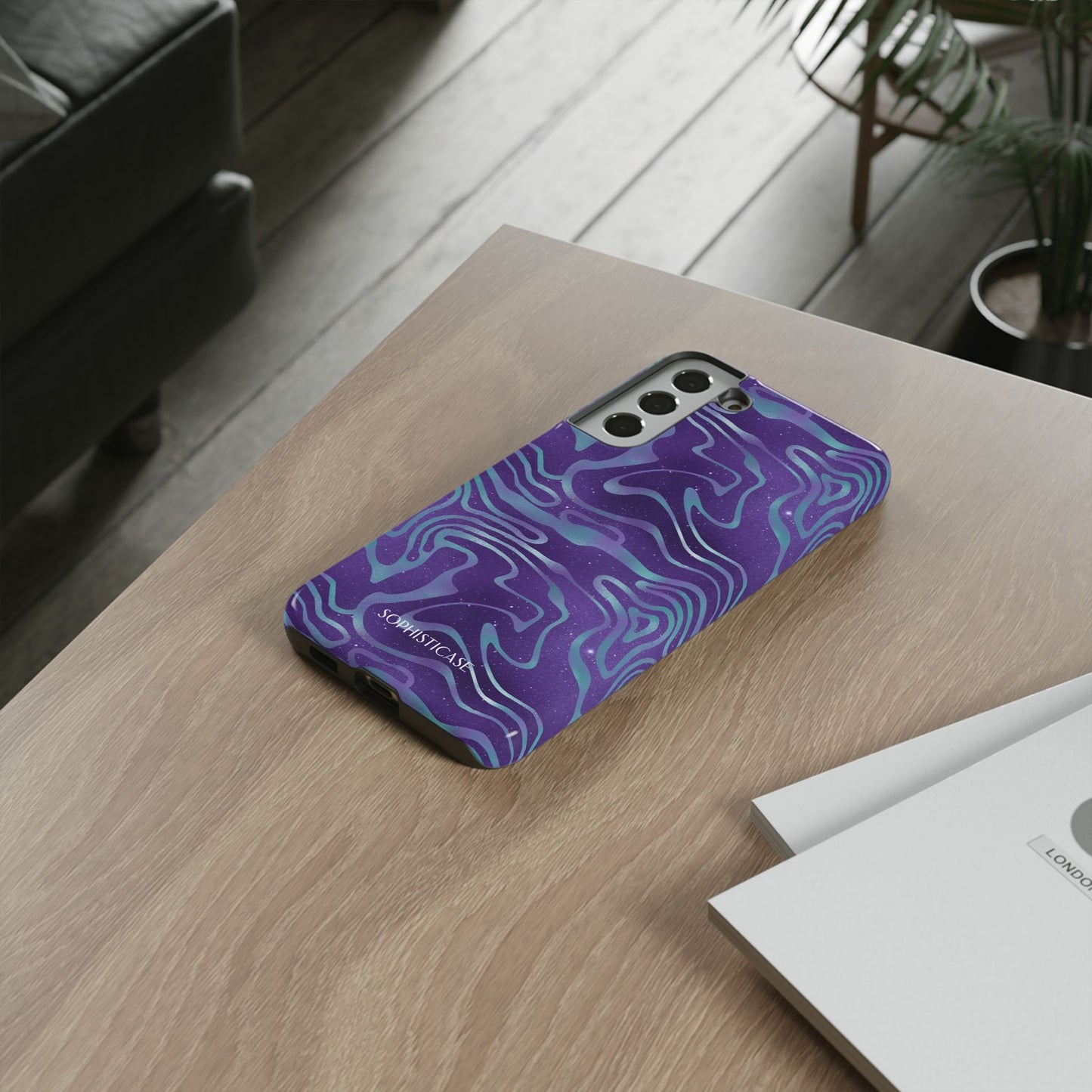 Cosmic Zebra in Blue & Purple - iPhone Case, Samsung Galaxy Case, Google Pixel Case