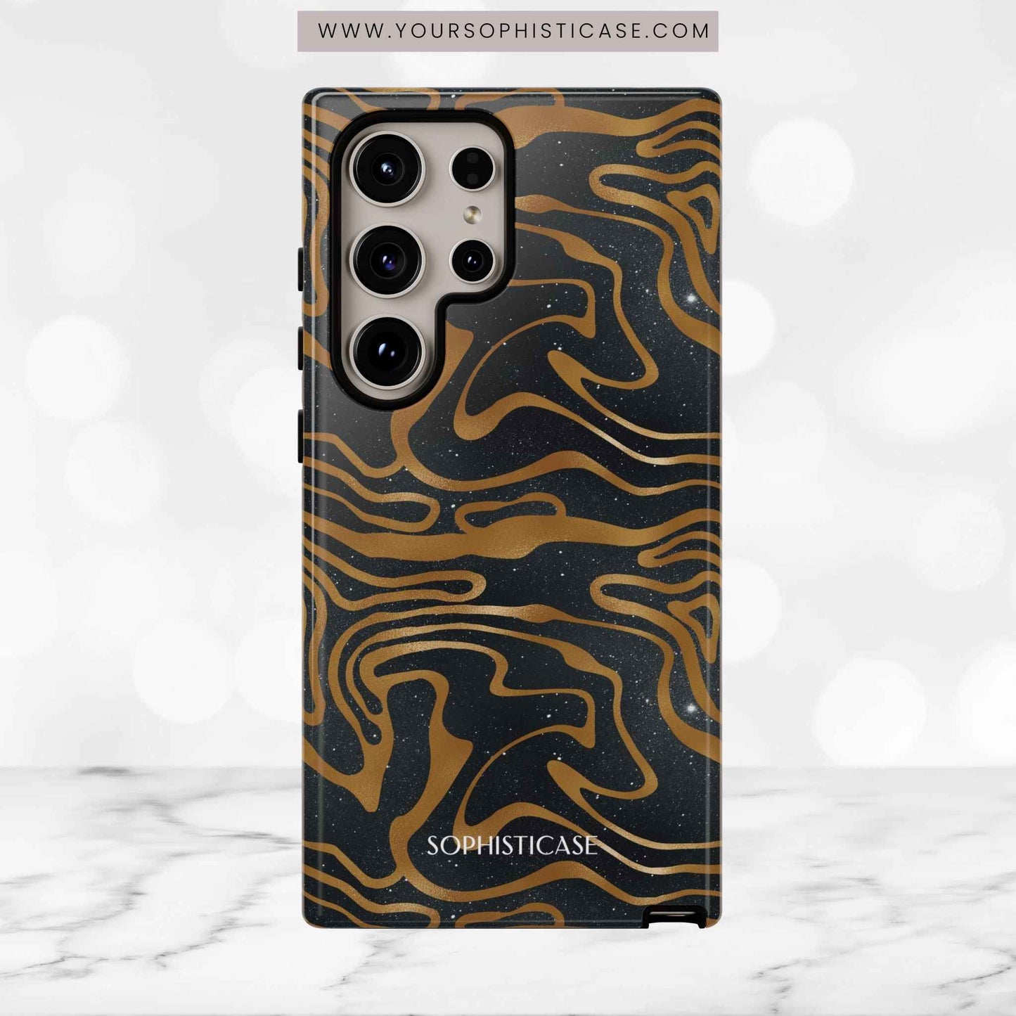 Cosmic Zebra in Black - iPhone Case, Samsung Galaxy Case, Google Pixel Case