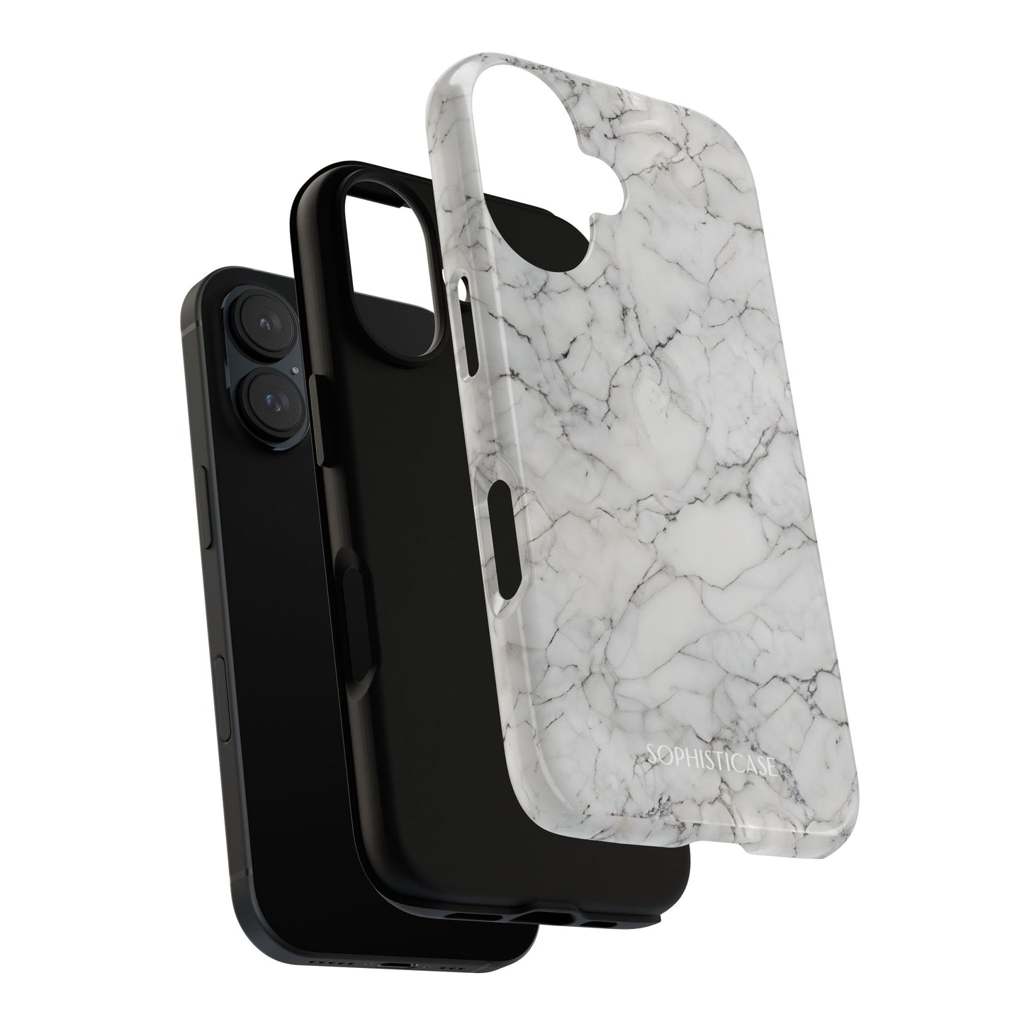 Marble Opulence in White - iPhone Case, Samsung Galaxy Case, Google Pixel Case