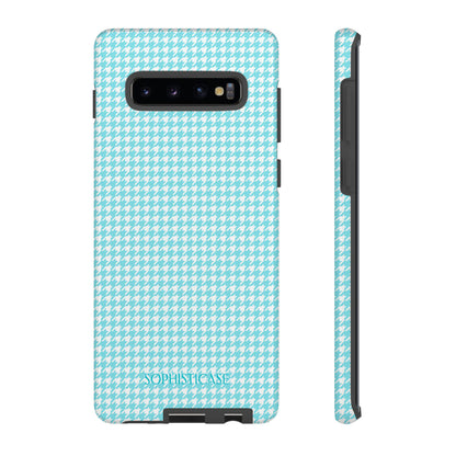 Tough Case - Houndstooth in Aqua