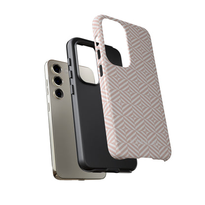 Illusions in Neutral Beige - Dual Layer Shockproof Phone Case for iPhone, Google Pixel and Samsung Galaxy