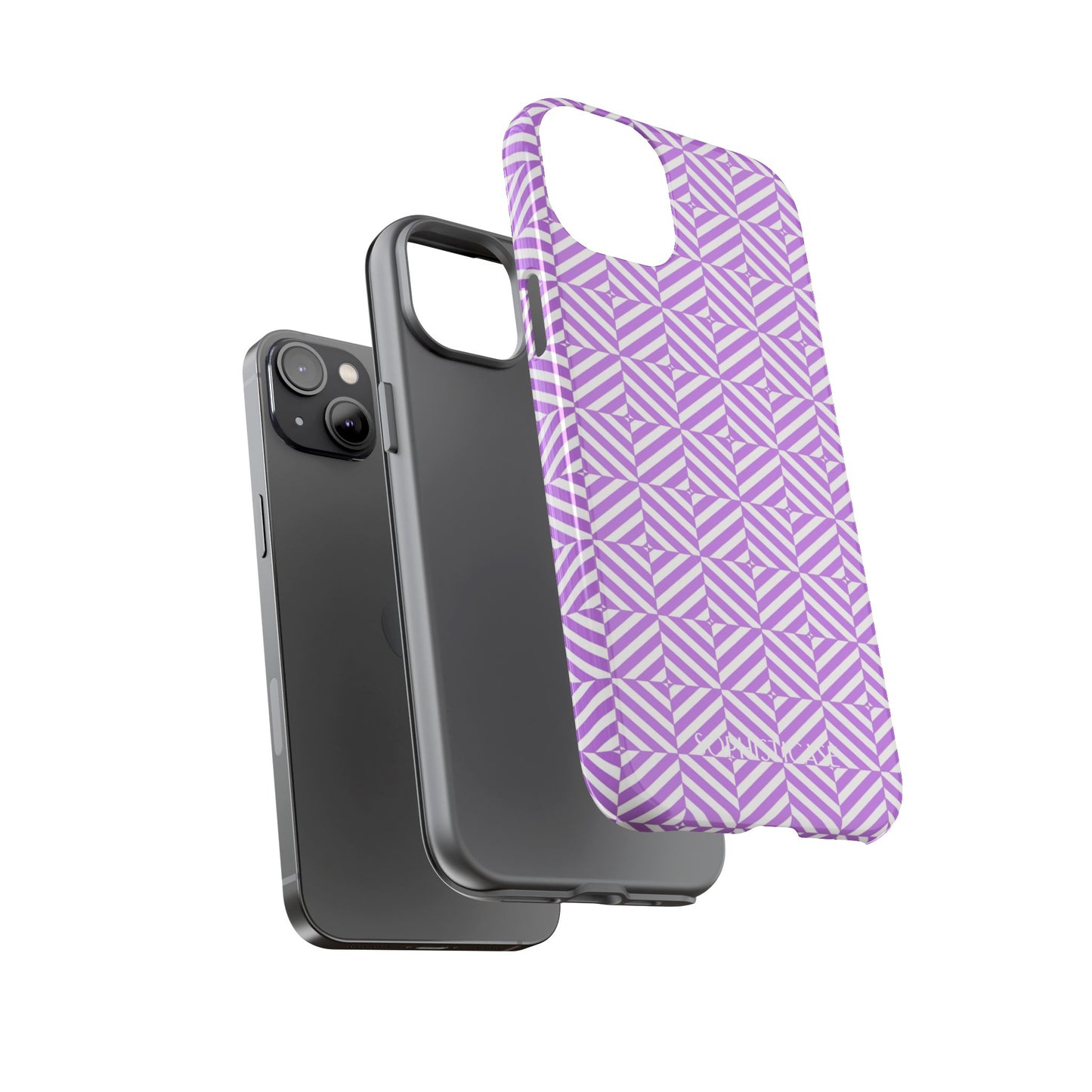 Illusions in Purple - Protective Phone Case for iPhone