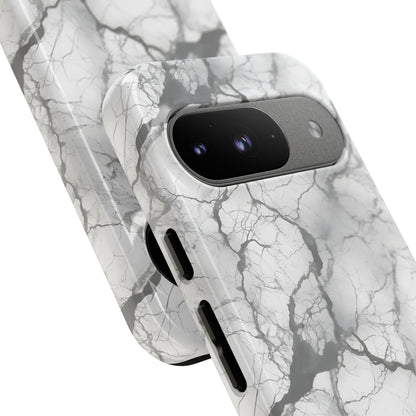 Marble Opulence in Charcoal Grey - Tough Phone Case