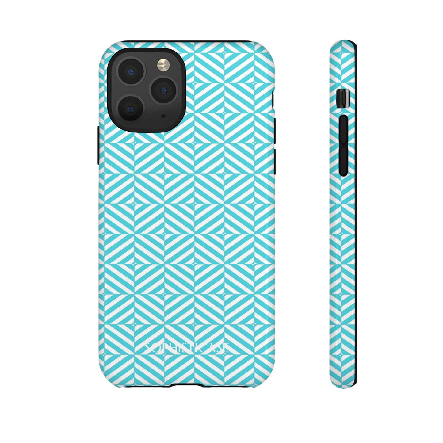 Illusions in Aqua - Protective Phone Case for iPhone