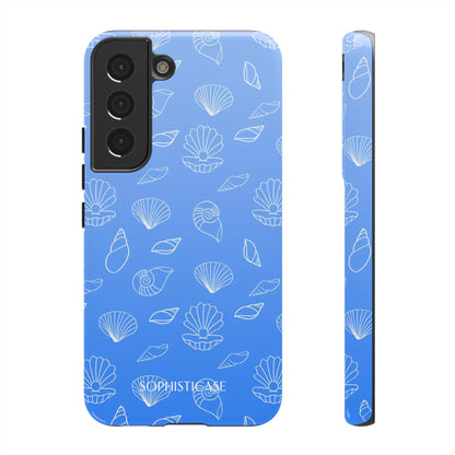 Seashell Society in Ocean Blue - iPhone Case, Samsung Galaxy Case, Google Pixel Case