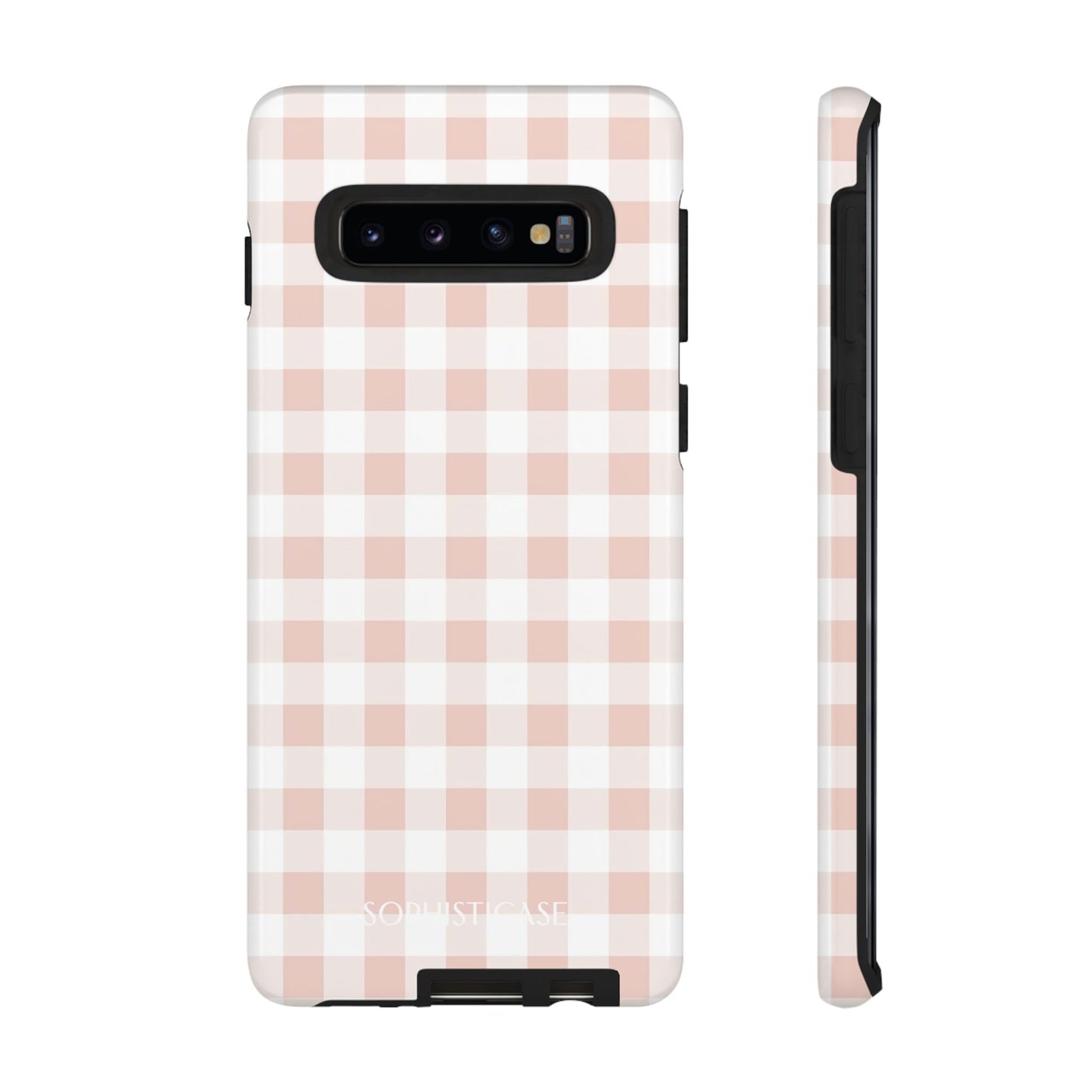 Tough Case - Gingham in Neutral Beige