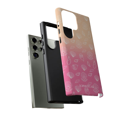 Seashell Society in Sandy Pink Sunset - iPhone Case, Samsung Galaxy Case, Google Pixel Case