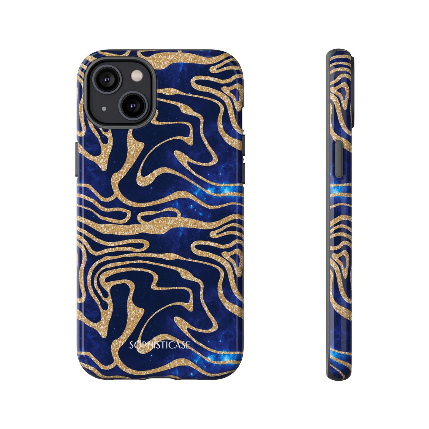 Cosmic Gold in Blue - iPhone Case, Samsung Galaxy Case, Google Pixel Case