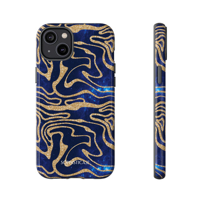 Cosmic Gold in Blue - iPhone Case, Samsung Galaxy Case, Google Pixel Case