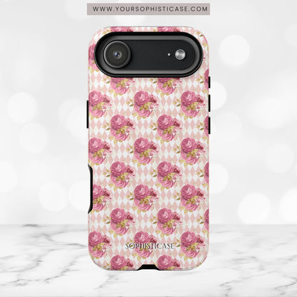 Rose Diamond Romance in Sienna - iPhone Case