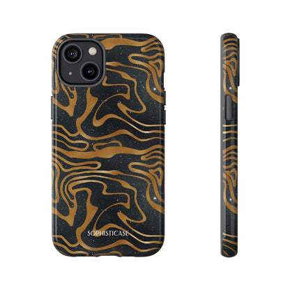 Cosmic Gold in Black - iPhone Case, Samsung Galaxy Case, Google Pixel Case