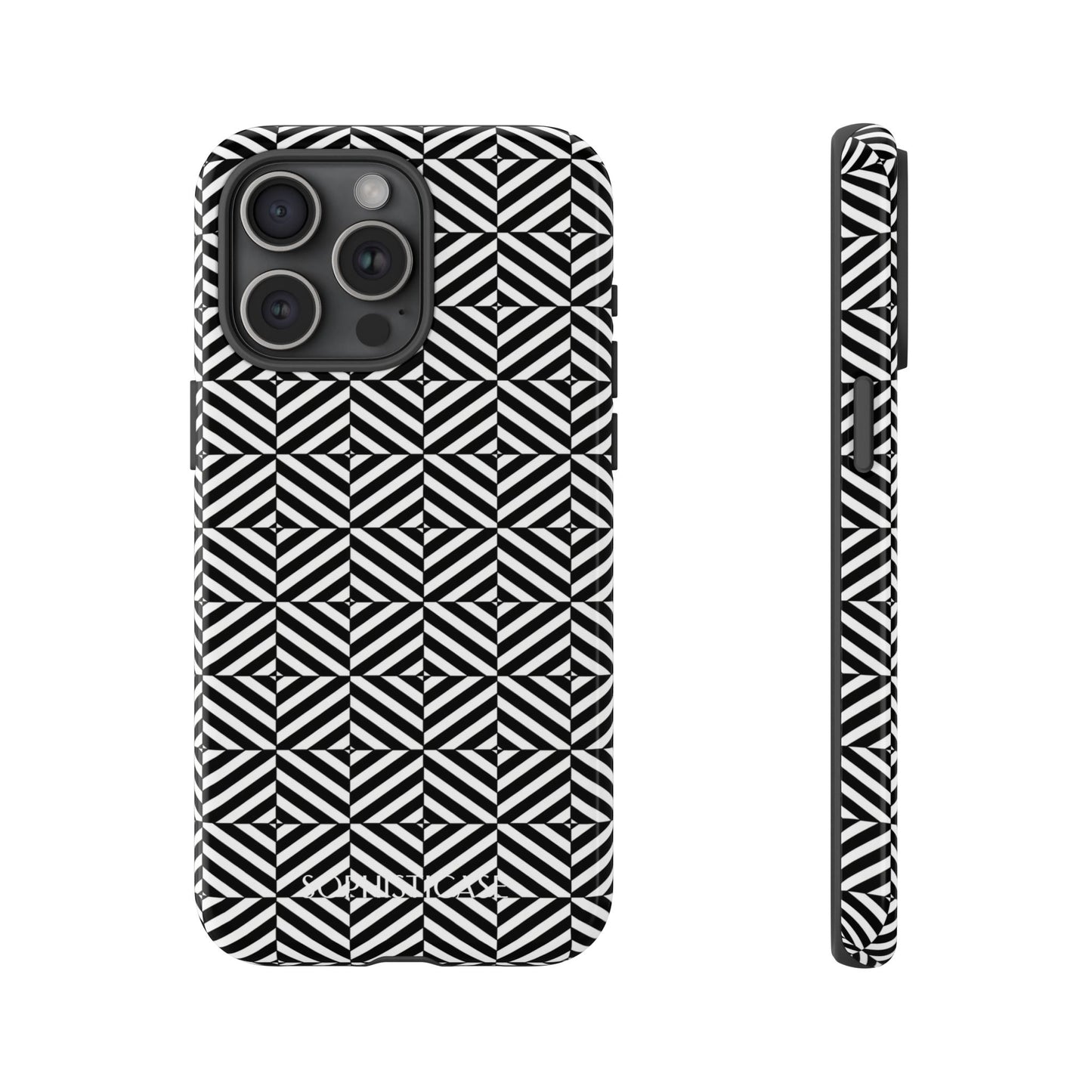 Illusions in Black - iPhone Case