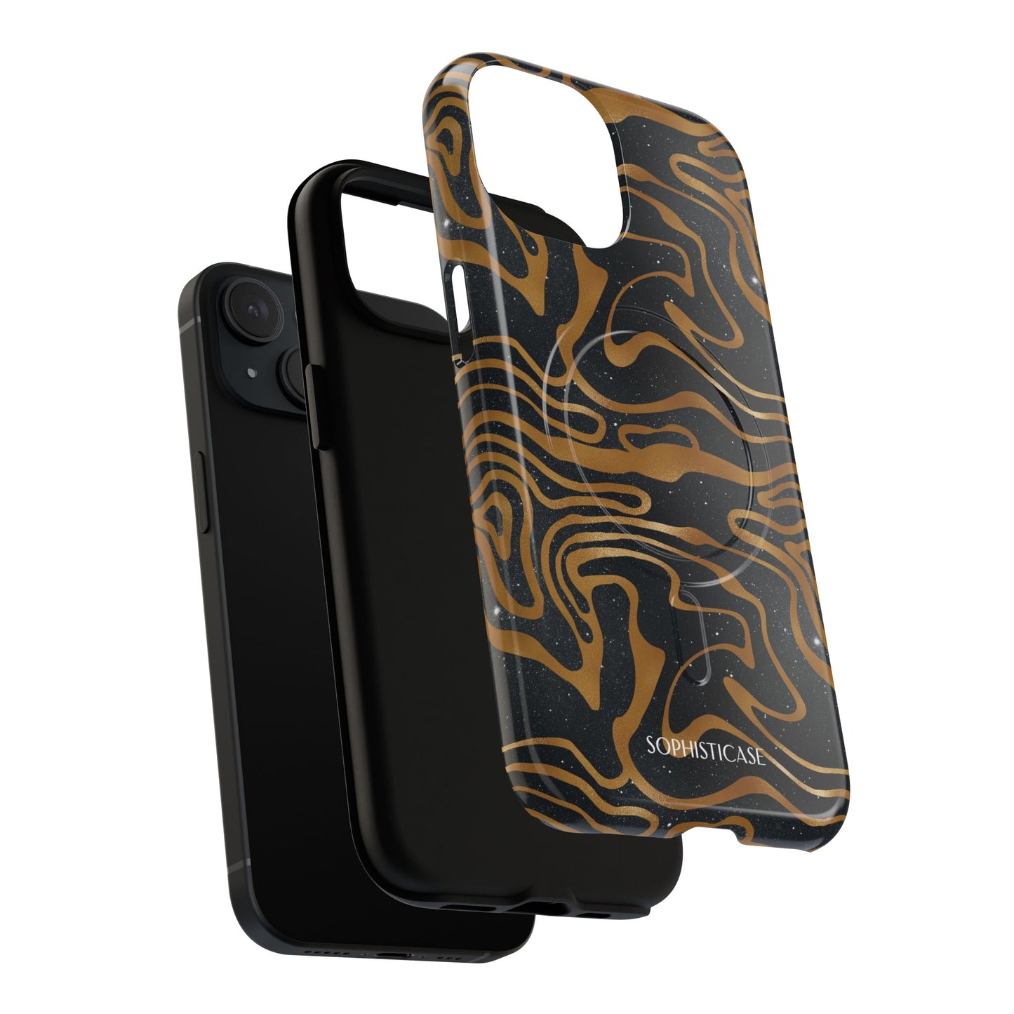 Cosmic Gold in Black - iPhone Magsafe Case