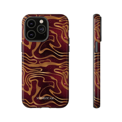 Cosmic Gold in Red - iPhone Case, Samsung Galaxy Case, Google Pixel Case