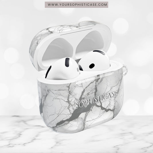 AirPod Cases - Marble Opulence in Charcoal Grey