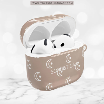 AirPod Cases - Moon Phase in Boho Brown