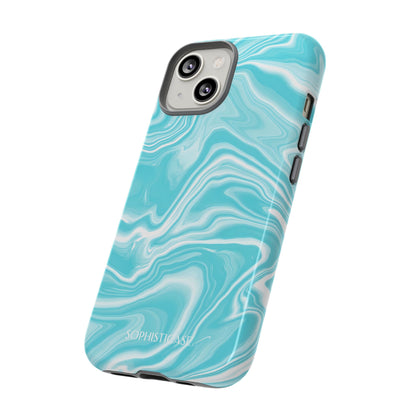 Liquid Dreams in Aqua - Tough Phone Case