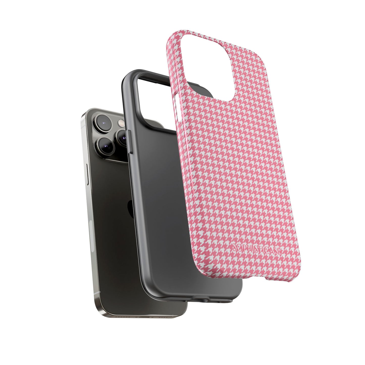 Tough Case - Houndstooth in Salmon