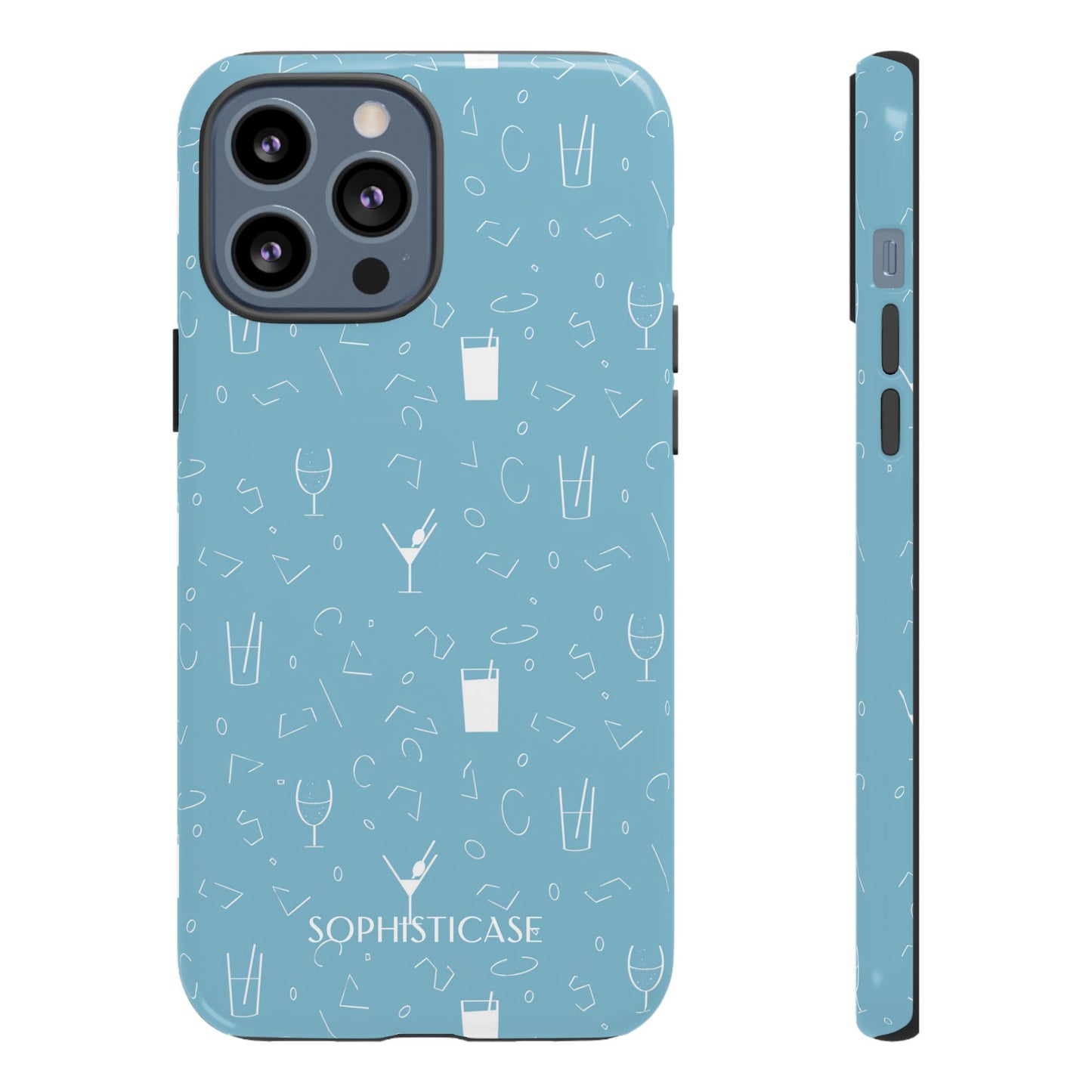 Cocktail Hour in Blue - Tough Phone Case for iPhone