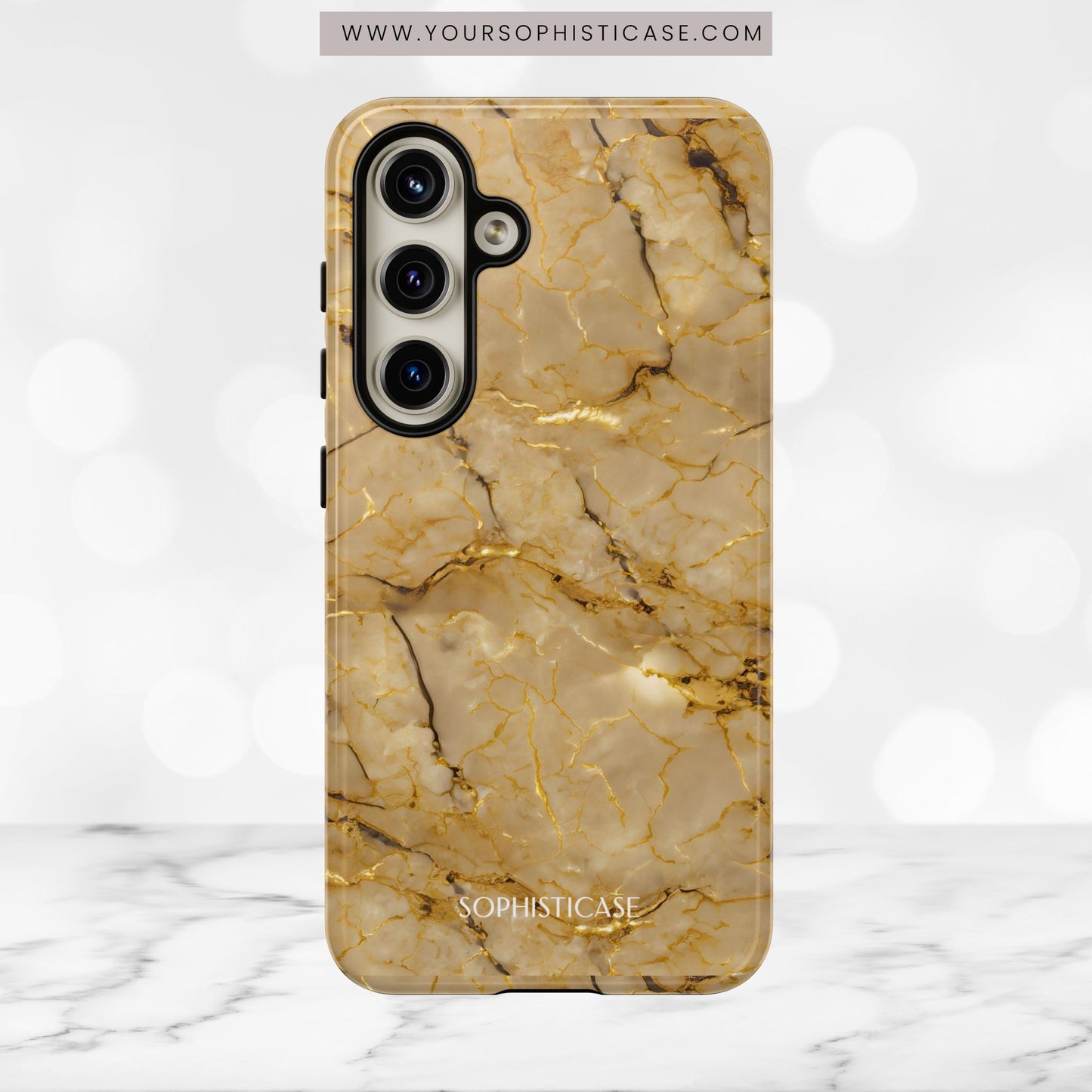 Marble Opulence in Gold - iPhone Case, Samsung Galaxy Case, Google Pixel Case