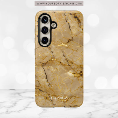 Marble Opulence in Gold - iPhone Case, Samsung Galaxy Case, Google Pixel Case