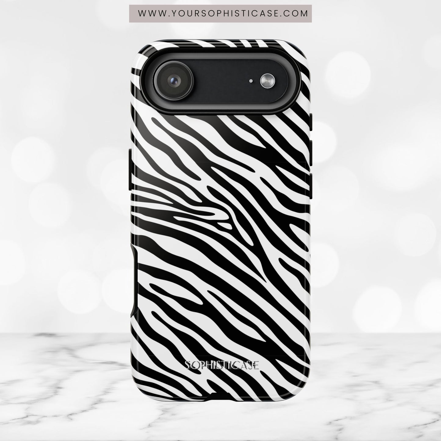 Dark Thoughts in Urban Zebra - Tough Phone Case