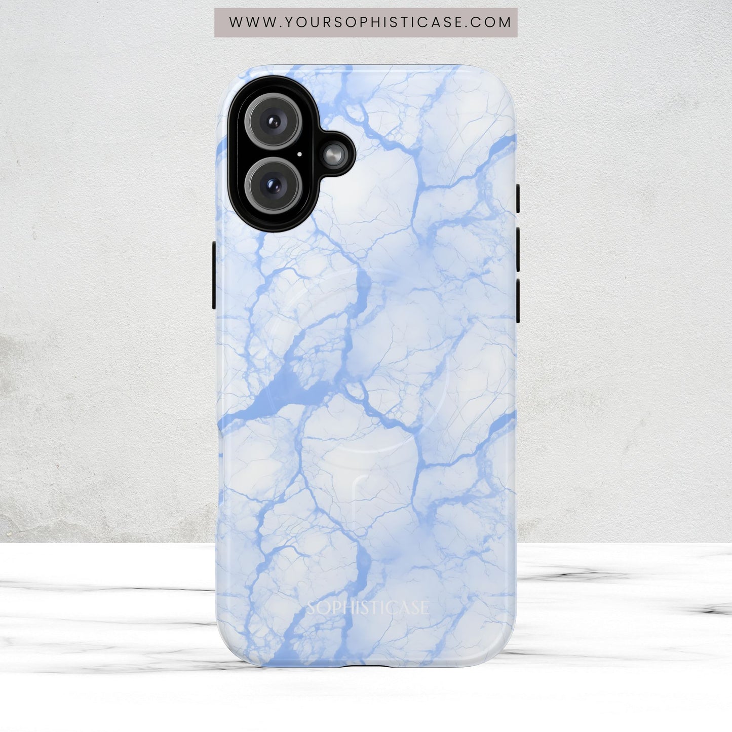 Marble Opulence in Blue - Magsafe Case