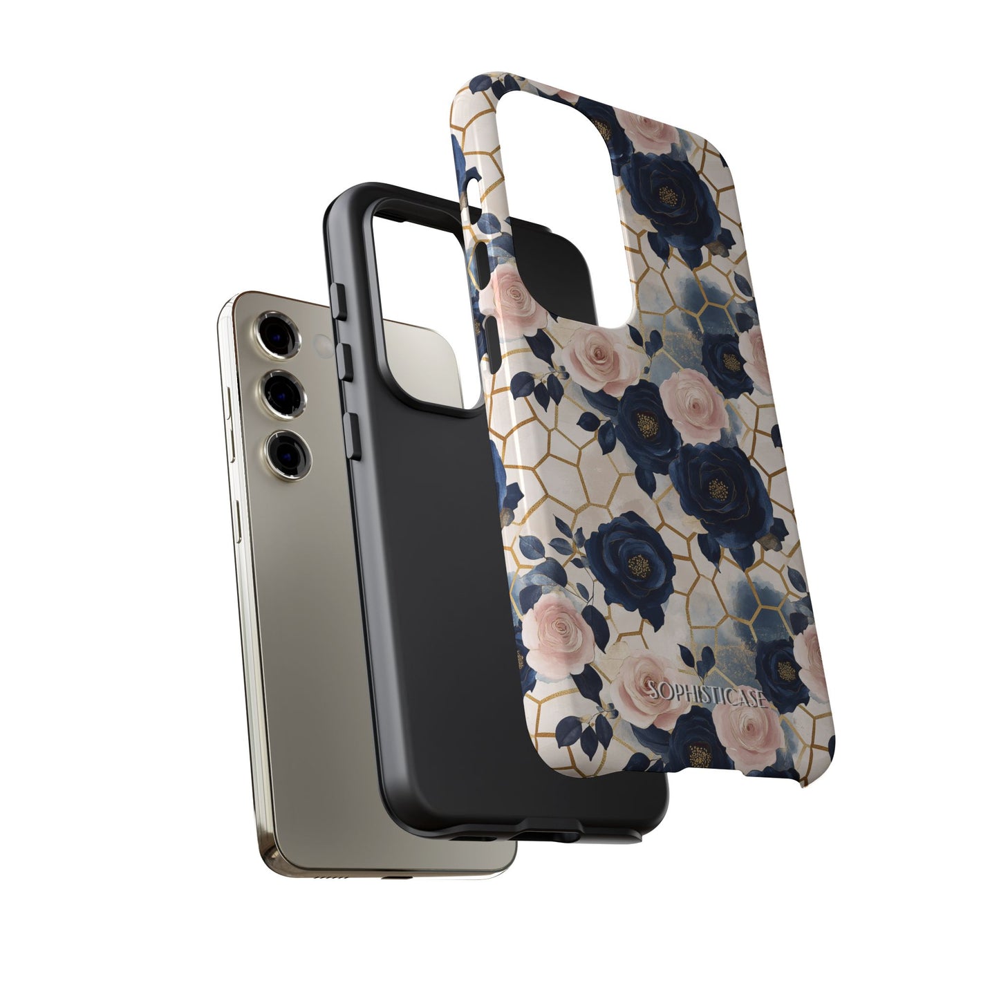Royal Floral in Navy Hive - Tough Phone Case