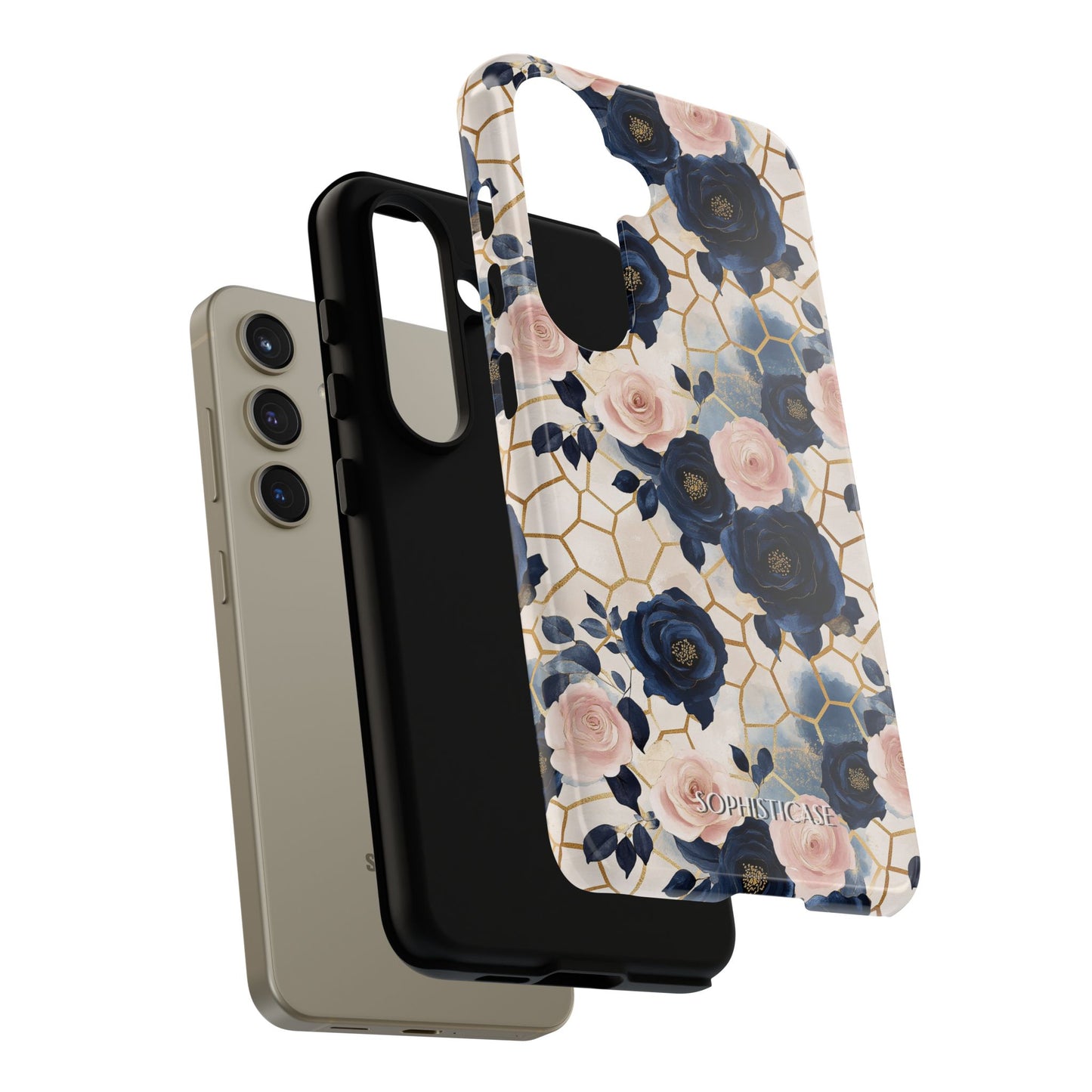 Royal Floral in Navy Hive - Tough Phone Case