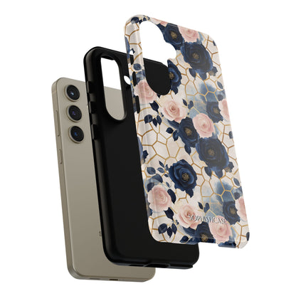 Royal Floral in Navy Hive - Tough Phone Case