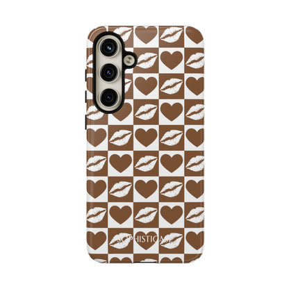 Belle Amie in Deep Brown - Galentines Release - Shockproof Phone Case for iPhone, Samsung Galaxy and Google Pixel