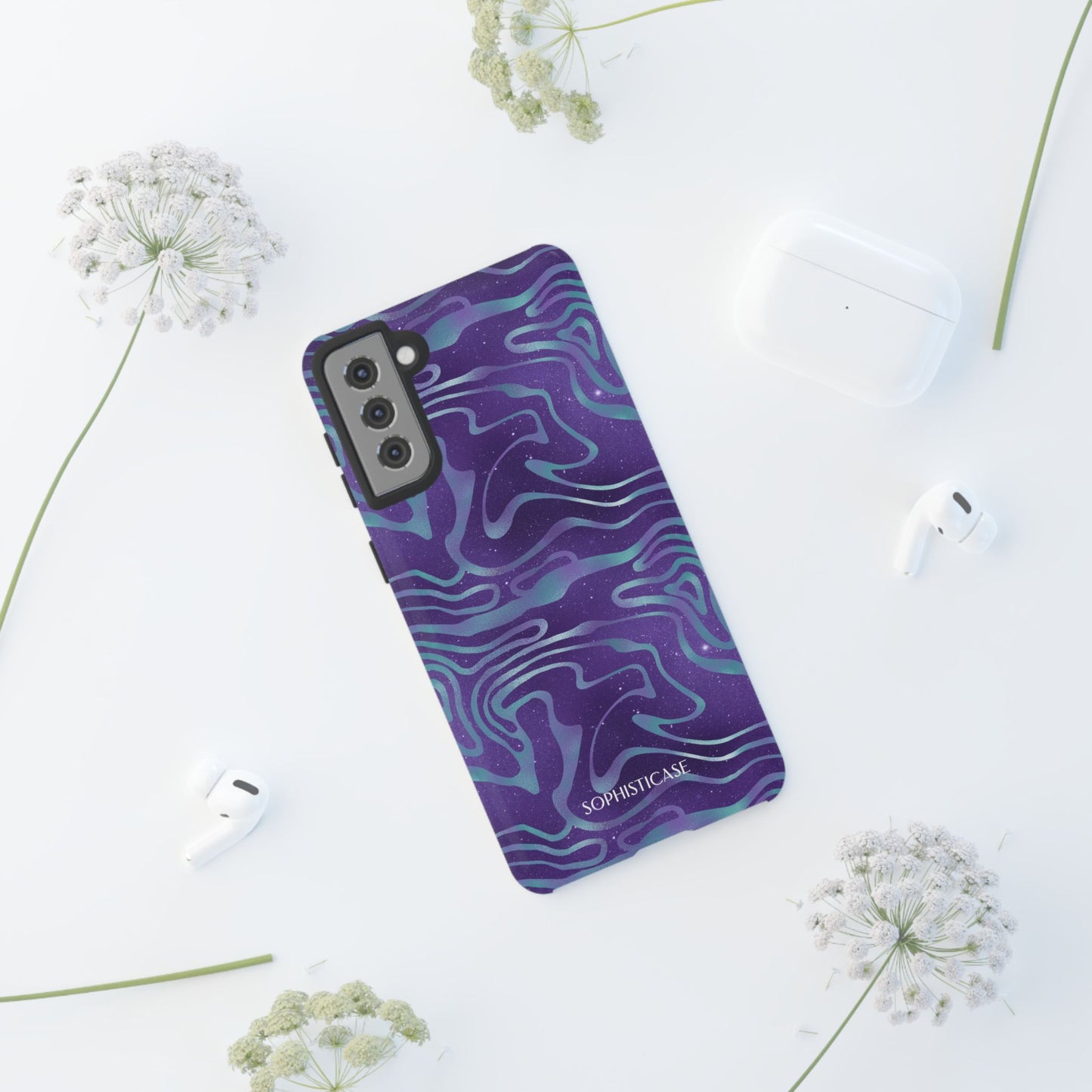 Cosmic Zebra in Blue & Purple - iPhone Case, Samsung Galaxy Case, Google Pixel Case