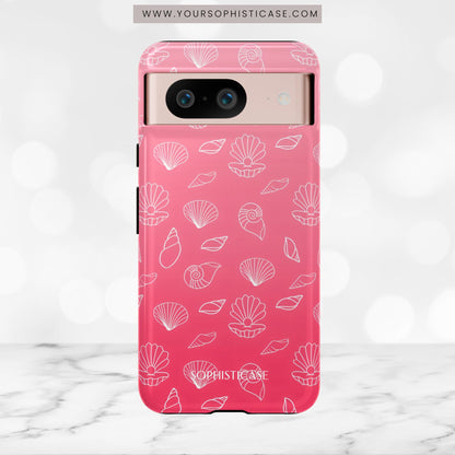 Seashell Society in Sunset Pink - iPhone Case, Samsung Galaxy Case, Google Pixel Case
