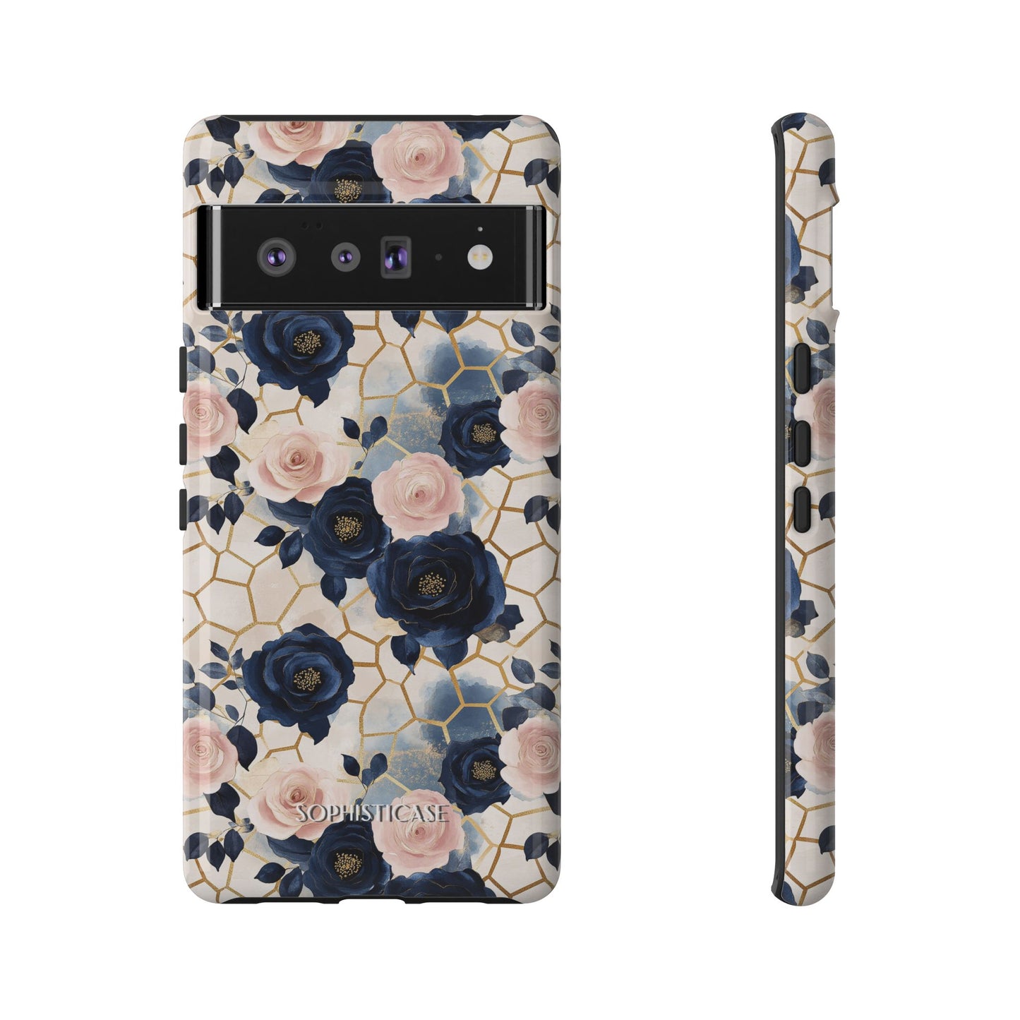 Royal Floral in Navy Hive - Tough Phone Case