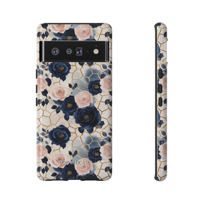 Royal Floral in Navy Hive - Tough Phone Case