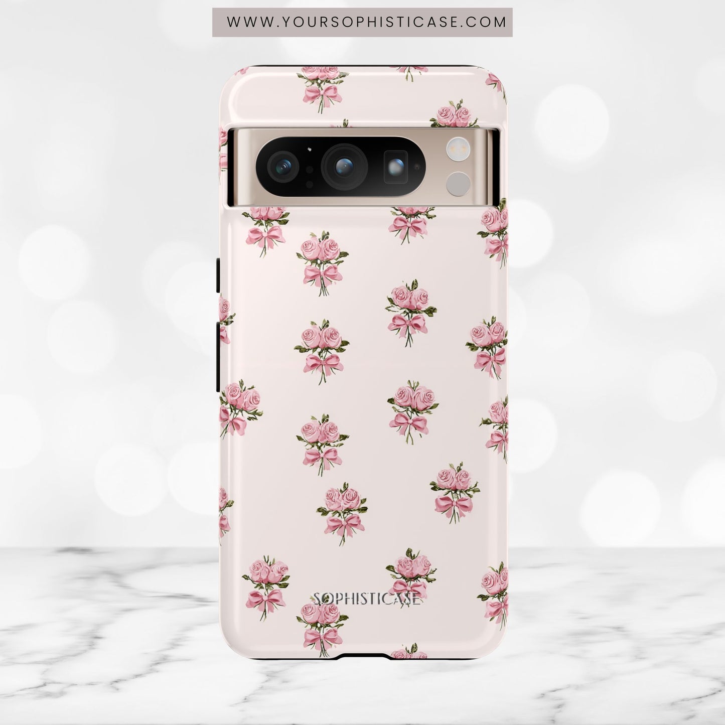 The Sweetest Thing in Coquette Rose Bouquet - iPhone Case, Samsung Galaxy Case, Google Pixel Case