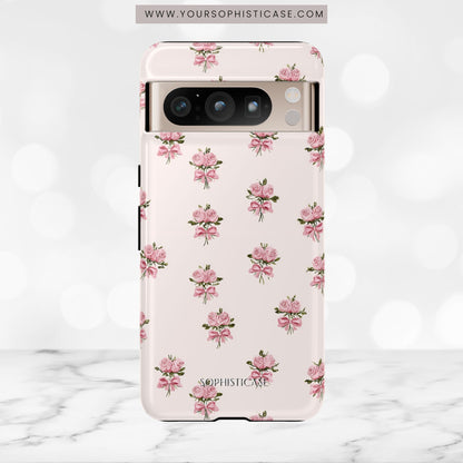 The Sweetest Thing in Coquette Rose Bouquet - iPhone Case, Samsung Galaxy Case, Google Pixel Case