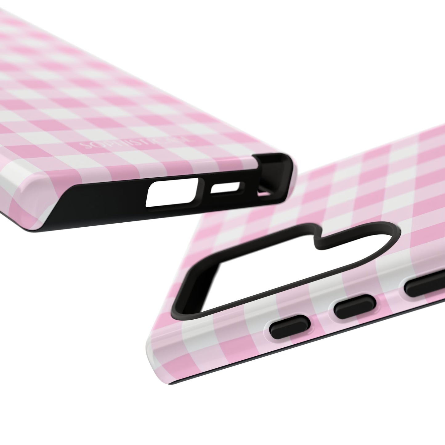 Gingham in Pink - iPhone Case, Samsung Galaxy Case, Google Pixel Case