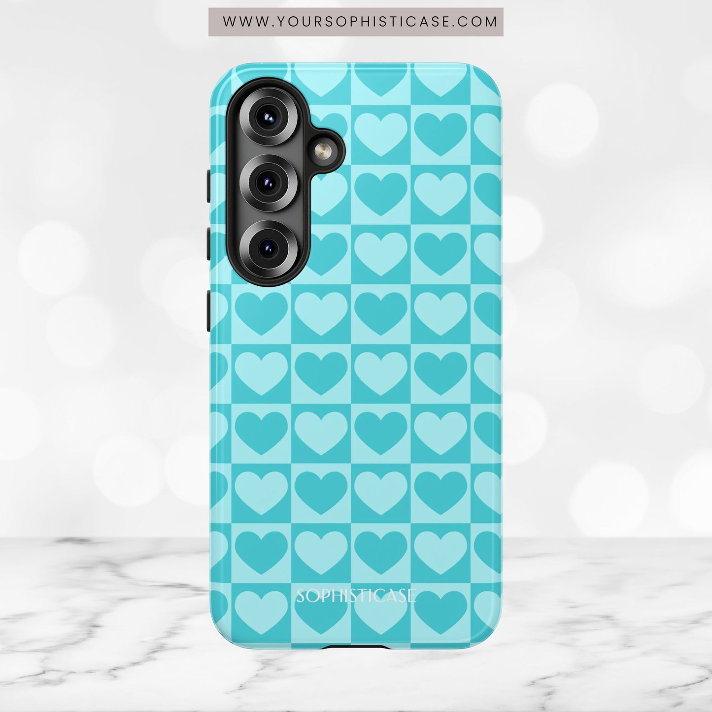 Tough Love in Aqua - Tough Phone Case
