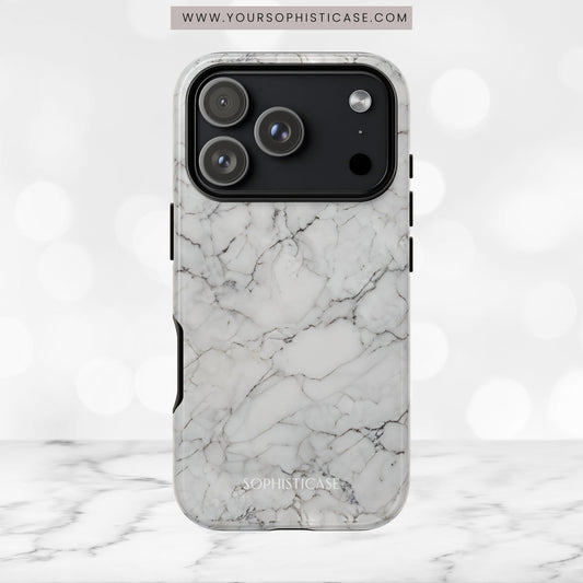 Marble Opulence in White - iPhone Case, Samsung Galaxy Case, Google Pixel Case
