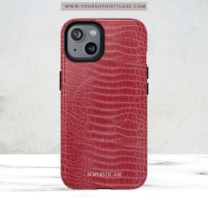 Luxe Leather in Cherry Red - Magsafe Case