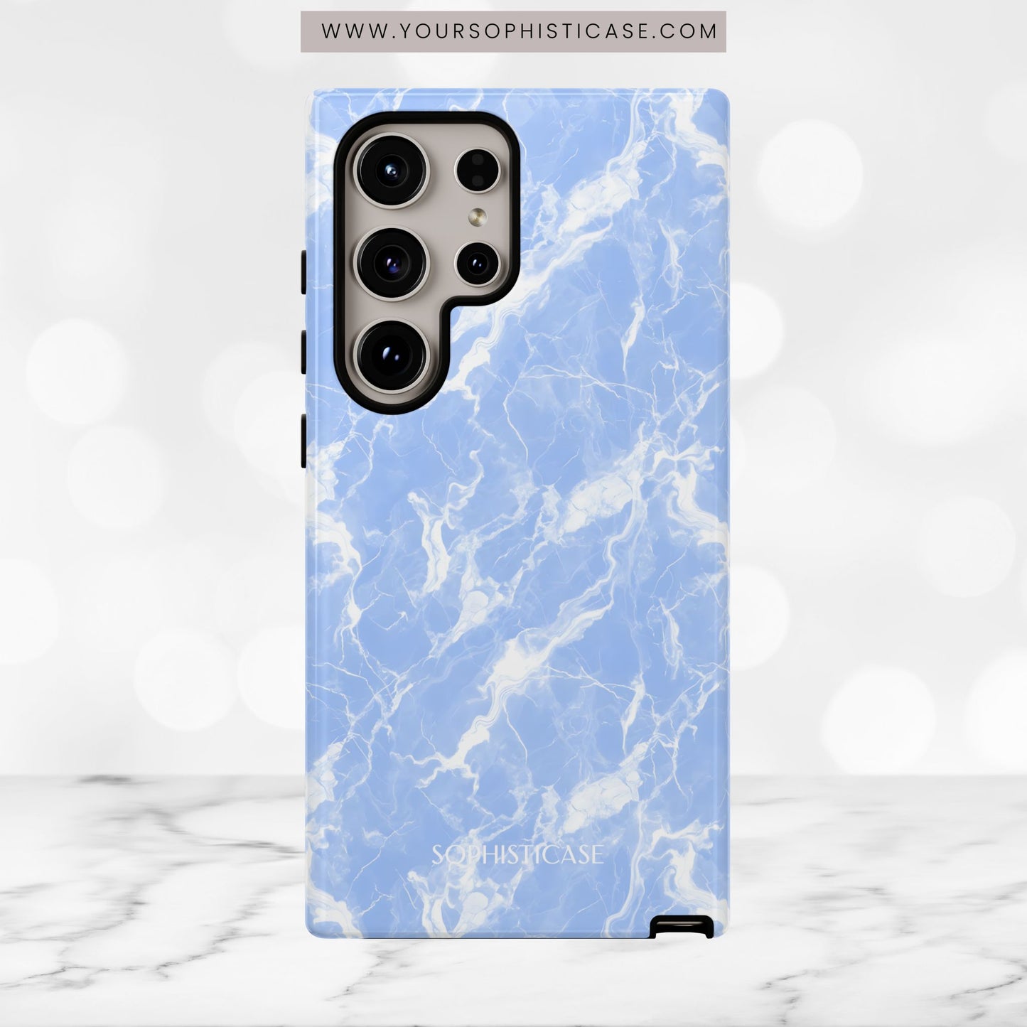 Marble Crush in Blue - Tough Phone Case