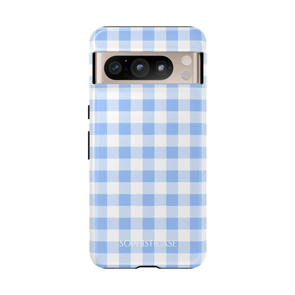 Gingham in Blue - Tough Phone Case for Google Pixel