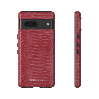 Luxe Leather in Cherry Red - iPhone Case, Samsung Galaxy Case, Google Pixel Case