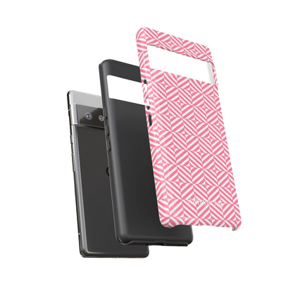 Illusions in Salmon - Dual Layer Shockproof Phone Case for iPhone, Google Pixel and Samsung Galaxy