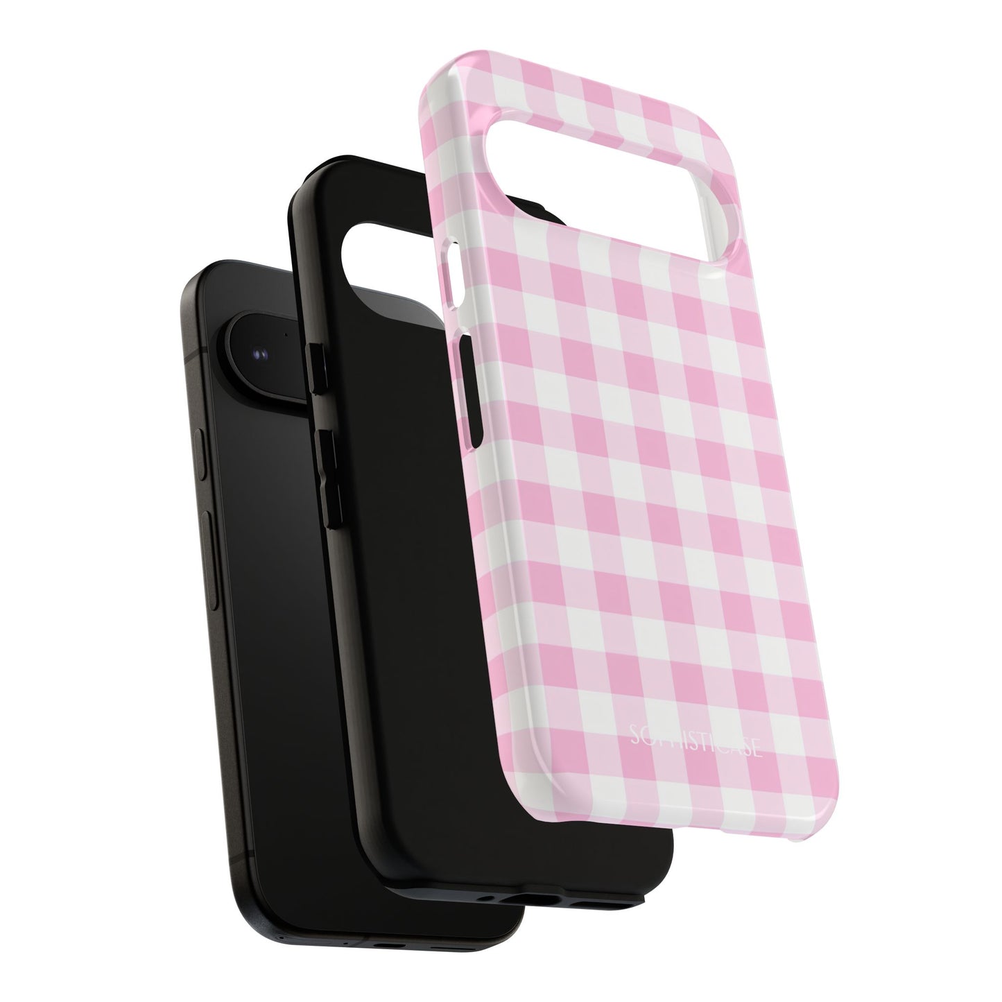 Gingham in Pink - iPhone Case, Samsung Galaxy Case, Google Pixel Case