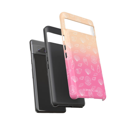 Seashell Society in Sandy Pink Sunset - iPhone Case, Samsung Galaxy Case, Google Pixel Case